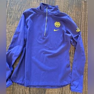 Nike Purple LSU Quarter-Zip Pullover with Yellow Accents